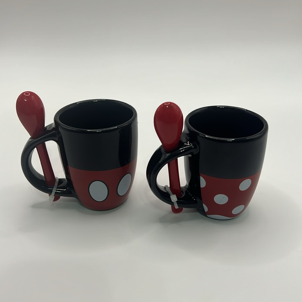 Mickey Mouse and Minnie Mouse signature dresses, espresso cups with spoon - Picture 4 of 4